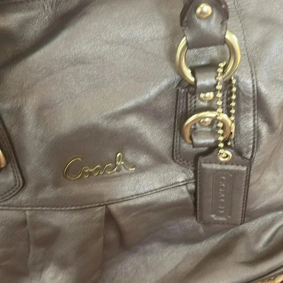 Coach Ashley Sabrina Convertible Bronze Metallic  Leather Bag - Picture 2 of 5